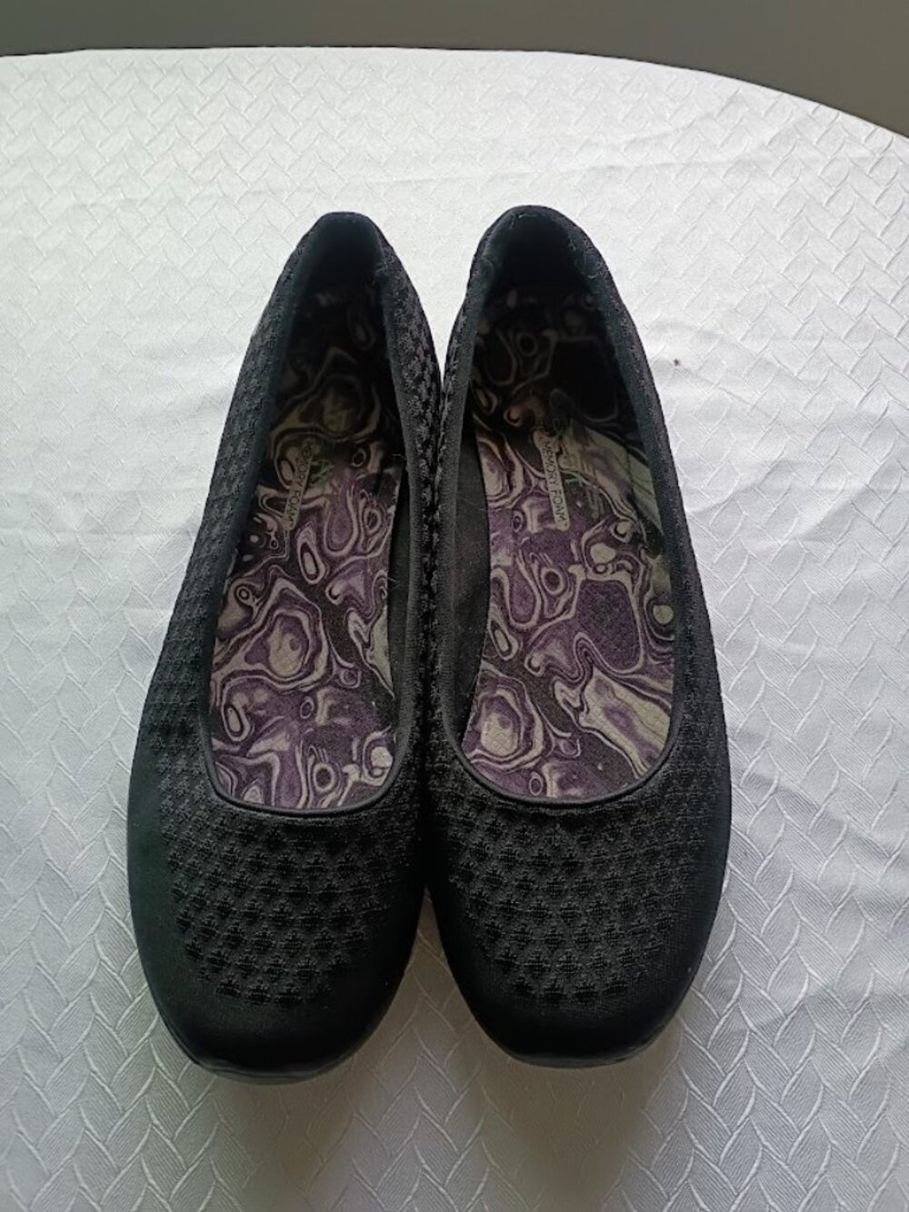 Skechers Women's Black Wide Fit LIKE NEW Ballet Flats Size 10 - Picture 2 of 7
